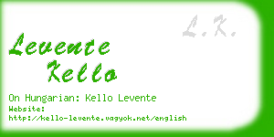 levente kello business card